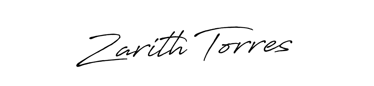 Zarith Torres stylish signature style. Best Handwritten Sign (Antro_Vectra_Bolder) for my name. Handwritten Signature Collection Ideas for my name Zarith Torres. Zarith Torres signature style 7 images and pictures png