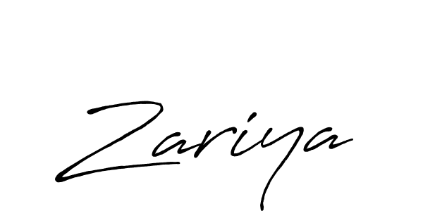How to make Zariya signature? Antro_Vectra_Bolder is a professional autograph style. Create handwritten signature for Zariya name. Zariya signature style 7 images and pictures png
