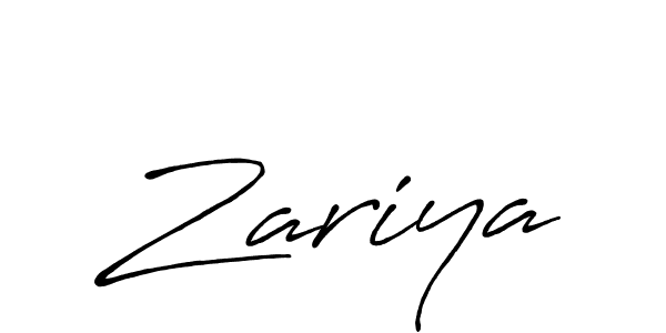 How to make Zariya signature? Antro_Vectra_Bolder is a professional autograph style. Create handwritten signature for Zariya name. Zariya signature style 7 images and pictures png