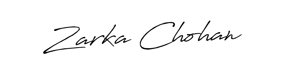 Use a signature maker to create a handwritten signature online. With this signature software, you can design (Antro_Vectra_Bolder) your own signature for name Zarka Chohan. Zarka Chohan signature style 7 images and pictures png
