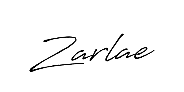 How to make Zarlae name signature. Use Antro_Vectra_Bolder style for creating short signs online. This is the latest handwritten sign. Zarlae signature style 7 images and pictures png