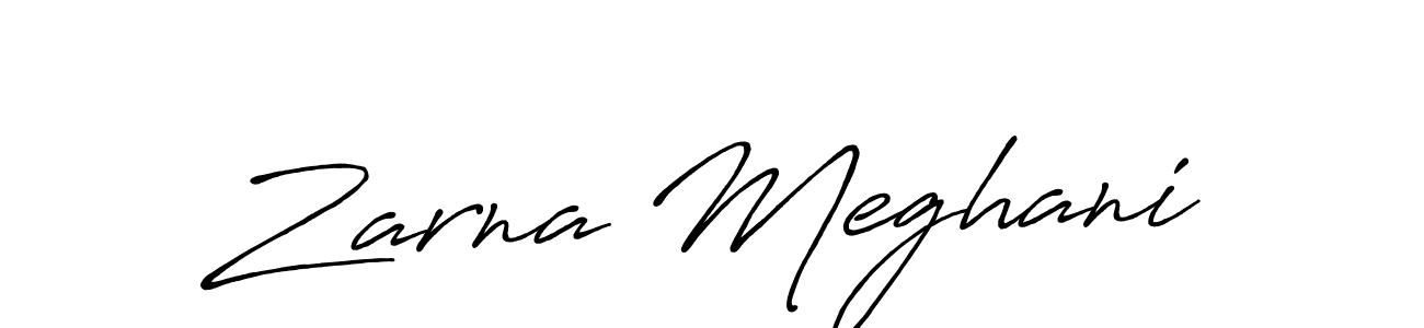 Use a signature maker to create a handwritten signature online. With this signature software, you can design (Antro_Vectra_Bolder) your own signature for name Zarna Meghani. Zarna Meghani signature style 7 images and pictures png