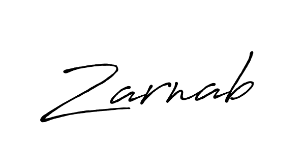 Make a beautiful signature design for name Zarnab. With this signature (Antro_Vectra_Bolder) style, you can create a handwritten signature for free. Zarnab signature style 7 images and pictures png