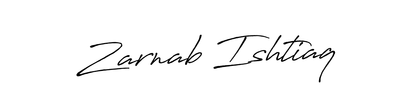 Zarnab Ishtiaq stylish signature style. Best Handwritten Sign (Antro_Vectra_Bolder) for my name. Handwritten Signature Collection Ideas for my name Zarnab Ishtiaq. Zarnab Ishtiaq signature style 7 images and pictures png