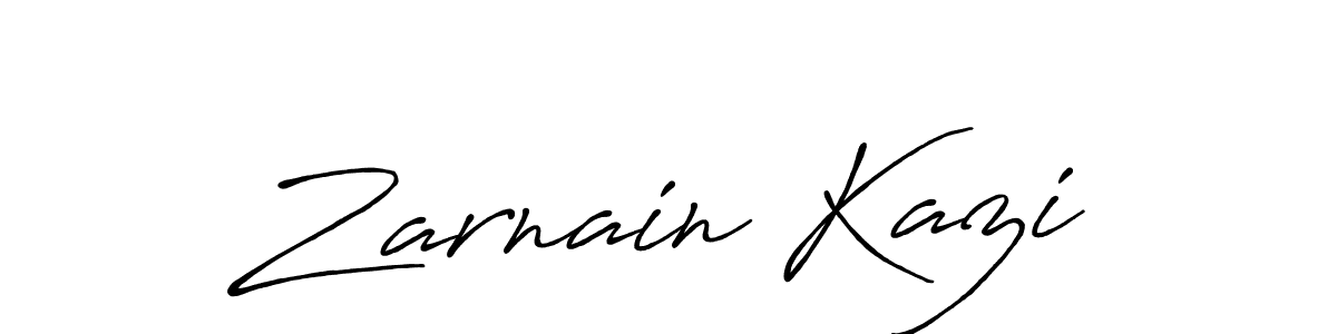 How to make Zarnain Kazi signature? Antro_Vectra_Bolder is a professional autograph style. Create handwritten signature for Zarnain Kazi name. Zarnain Kazi signature style 7 images and pictures png