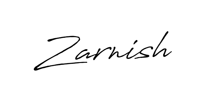 Make a beautiful signature design for name Zarnish. With this signature (Antro_Vectra_Bolder) style, you can create a handwritten signature for free. Zarnish signature style 7 images and pictures png