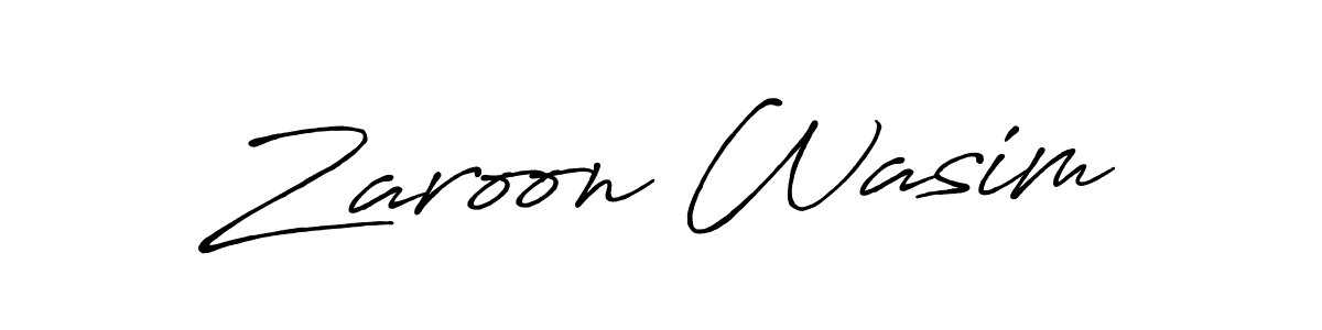 Once you've used our free online signature maker to create your best signature Antro_Vectra_Bolder style, it's time to enjoy all of the benefits that Zaroon Wasim name signing documents. Zaroon Wasim signature style 7 images and pictures png