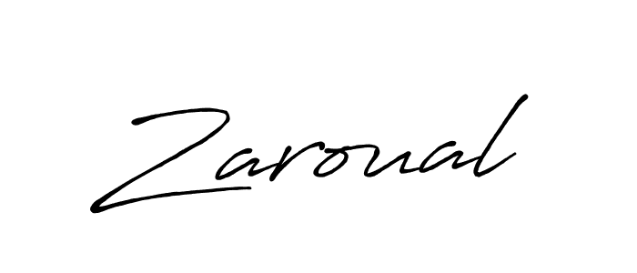 Zaroual stylish signature style. Best Handwritten Sign (Antro_Vectra_Bolder) for my name. Handwritten Signature Collection Ideas for my name Zaroual. Zaroual signature style 7 images and pictures png