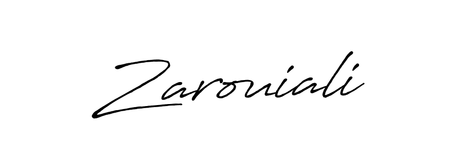 Create a beautiful signature design for name Zarouiali. With this signature (Antro_Vectra_Bolder) fonts, you can make a handwritten signature for free. Zarouiali signature style 7 images and pictures png