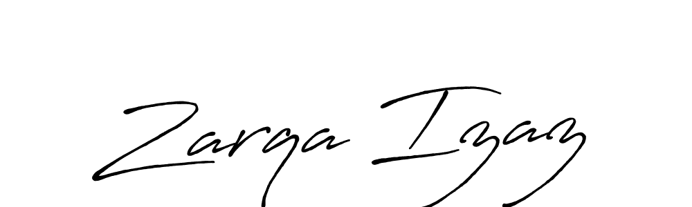 The best way (Antro_Vectra_Bolder) to make a short signature is to pick only two or three words in your name. The name Zarqa Izaz include a total of six letters. For converting this name. Zarqa Izaz signature style 7 images and pictures png