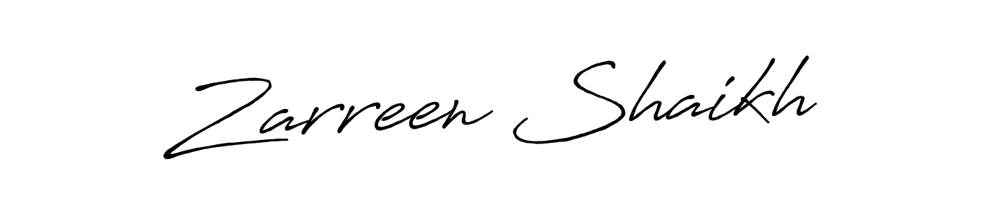 How to make Zarreen Shaikh signature? Antro_Vectra_Bolder is a professional autograph style. Create handwritten signature for Zarreen Shaikh name. Zarreen Shaikh signature style 7 images and pictures png