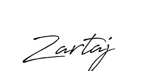 How to make Zartaj name signature. Use Antro_Vectra_Bolder style for creating short signs online. This is the latest handwritten sign. Zartaj signature style 7 images and pictures png