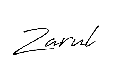 Make a beautiful signature design for name Zarul. With this signature (Antro_Vectra_Bolder) style, you can create a handwritten signature for free. Zarul signature style 7 images and pictures png