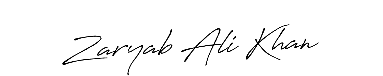 if you are searching for the best signature style for your name Zaryab Ali Khan. so please give up your signature search. here we have designed multiple signature styles  using Antro_Vectra_Bolder. Zaryab Ali Khan signature style 7 images and pictures png