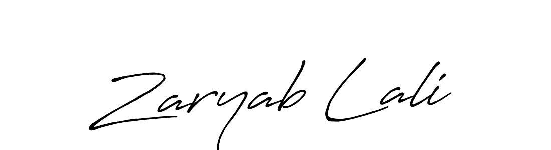 Also You can easily find your signature by using the search form. We will create Zaryab Lali name handwritten signature images for you free of cost using Antro_Vectra_Bolder sign style. Zaryab Lali signature style 7 images and pictures png