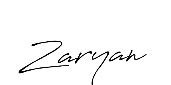 Use a signature maker to create a handwritten signature online. With this signature software, you can design (Antro_Vectra_Bolder) your own signature for name Zaryan. Zaryan signature style 7 images and pictures png