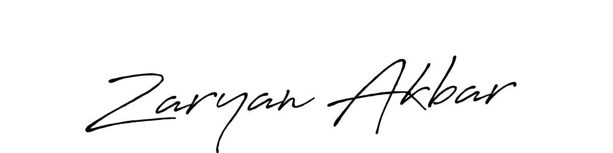 It looks lik you need a new signature style for name Zaryan Akbar. Design unique handwritten (Antro_Vectra_Bolder) signature with our free signature maker in just a few clicks. Zaryan Akbar signature style 7 images and pictures png