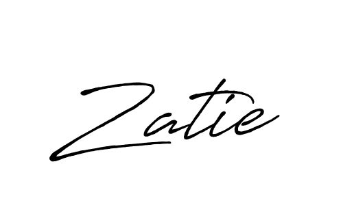 It looks lik you need a new signature style for name Zatie. Design unique handwritten (Antro_Vectra_Bolder) signature with our free signature maker in just a few clicks. Zatie signature style 7 images and pictures png