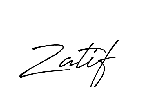 Zatif stylish signature style. Best Handwritten Sign (Antro_Vectra_Bolder) for my name. Handwritten Signature Collection Ideas for my name Zatif. Zatif signature style 7 images and pictures png