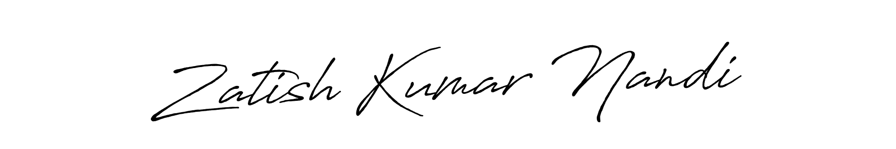 Create a beautiful signature design for name Zatish Kumar Nandi. With this signature (Antro_Vectra_Bolder) fonts, you can make a handwritten signature for free. Zatish Kumar Nandi signature style 7 images and pictures png