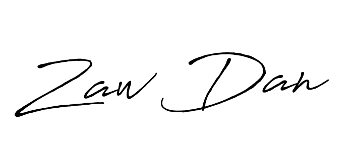 Once you've used our free online signature maker to create your best signature Antro_Vectra_Bolder style, it's time to enjoy all of the benefits that Zaw Dan name signing documents. Zaw Dan signature style 7 images and pictures png