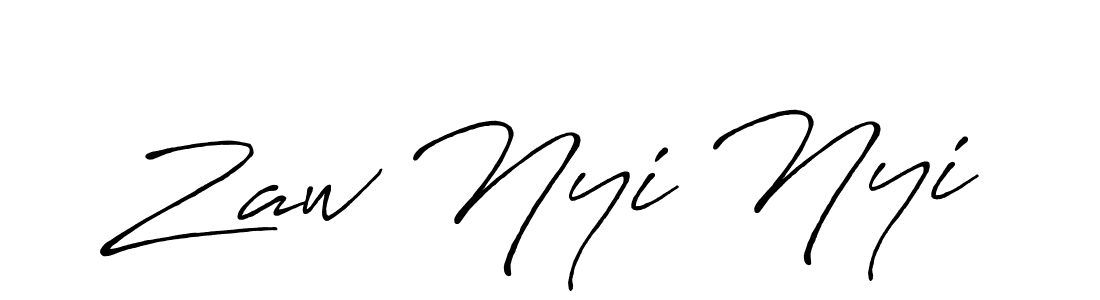 Similarly Antro_Vectra_Bolder is the best handwritten signature design. Signature creator online .You can use it as an online autograph creator for name Zaw Nyi Nyi. Zaw Nyi Nyi signature style 7 images and pictures png