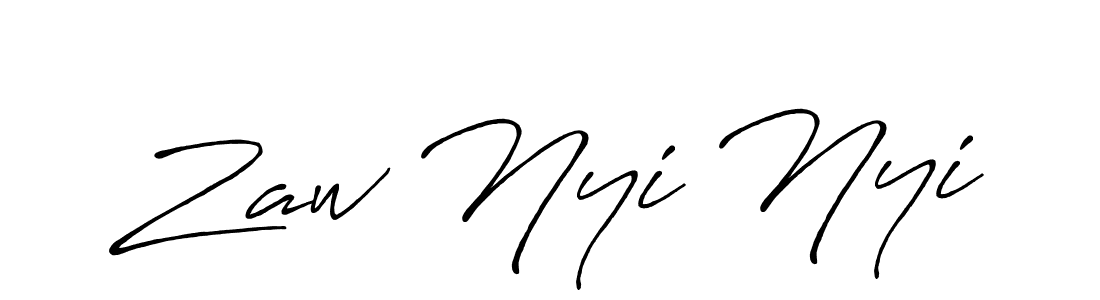 Similarly Antro_Vectra_Bolder is the best handwritten signature design. Signature creator online .You can use it as an online autograph creator for name Zaw Nyi Nyi. Zaw Nyi Nyi signature style 7 images and pictures png