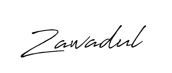 Use a signature maker to create a handwritten signature online. With this signature software, you can design (Antro_Vectra_Bolder) your own signature for name Zawadul. Zawadul signature style 7 images and pictures png