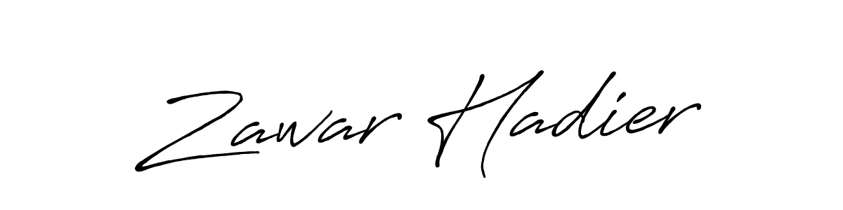 This is the best signature style for the Zawar Hadier name. Also you like these signature font (Antro_Vectra_Bolder). Mix name signature. Zawar Hadier signature style 7 images and pictures png