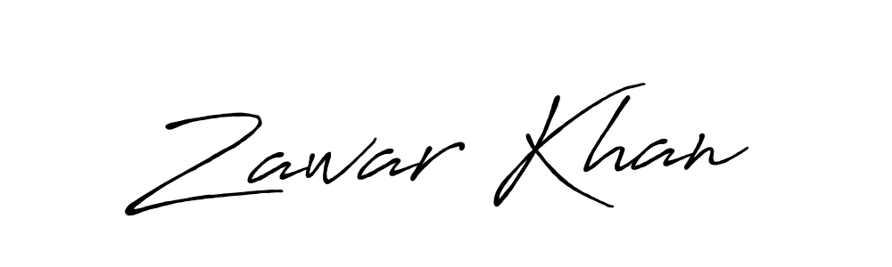 How to make Zawar Khan signature? Antro_Vectra_Bolder is a professional autograph style. Create handwritten signature for Zawar Khan name. Zawar Khan signature style 7 images and pictures png
