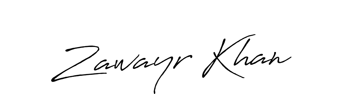 Design your own signature with our free online signature maker. With this signature software, you can create a handwritten (Antro_Vectra_Bolder) signature for name Zawayr Khan. Zawayr Khan signature style 7 images and pictures png