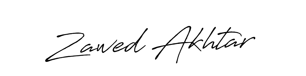 Zawed Akhtar stylish signature style. Best Handwritten Sign (Antro_Vectra_Bolder) for my name. Handwritten Signature Collection Ideas for my name Zawed Akhtar. Zawed Akhtar signature style 7 images and pictures png