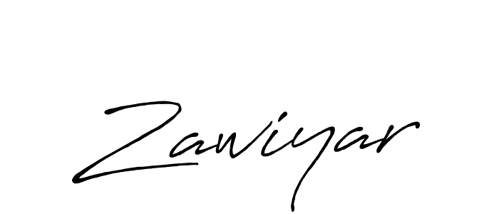Make a beautiful signature design for name Zawiyar. With this signature (Antro_Vectra_Bolder) style, you can create a handwritten signature for free. Zawiyar signature style 7 images and pictures png