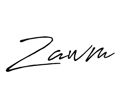 Make a beautiful signature design for name Zawm. With this signature (Antro_Vectra_Bolder) style, you can create a handwritten signature for free. Zawm signature style 7 images and pictures png