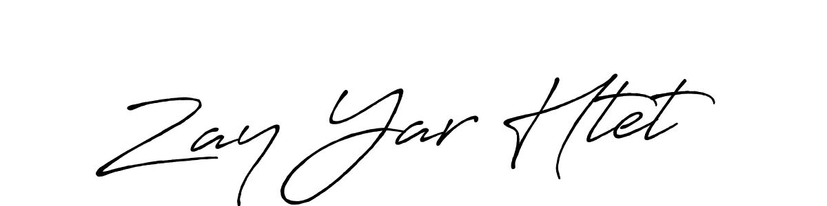 Create a beautiful signature design for name Zay Yar Htet. With this signature (Antro_Vectra_Bolder) fonts, you can make a handwritten signature for free. Zay Yar Htet signature style 7 images and pictures png