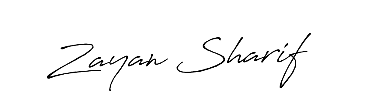 Use a signature maker to create a handwritten signature online. With this signature software, you can design (Antro_Vectra_Bolder) your own signature for name Zayan Sharif. Zayan Sharif signature style 7 images and pictures png
