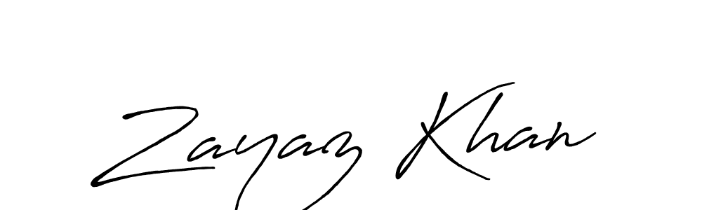 How to make Zayaz Khan name signature. Use Antro_Vectra_Bolder style for creating short signs online. This is the latest handwritten sign. Zayaz Khan signature style 7 images and pictures png