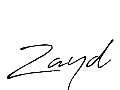 Create a beautiful signature design for name Zayd. With this signature (Antro_Vectra_Bolder) fonts, you can make a handwritten signature for free. Zayd signature style 7 images and pictures png