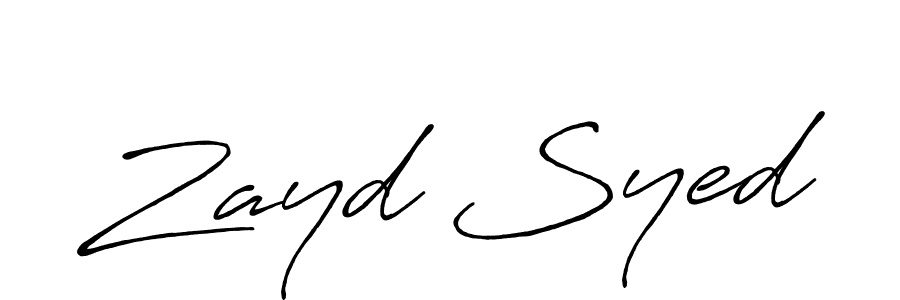 How to make Zayd Syed signature? Antro_Vectra_Bolder is a professional autograph style. Create handwritten signature for Zayd Syed name. Zayd Syed signature style 7 images and pictures png