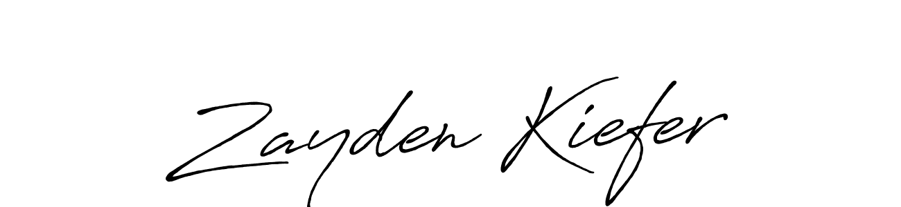 Make a beautiful signature design for name Zayden Kiefer. With this signature (Antro_Vectra_Bolder) style, you can create a handwritten signature for free. Zayden Kiefer signature style 7 images and pictures png