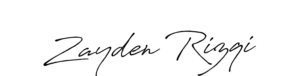 Also we have Zayden Rizqi name is the best signature style. Create professional handwritten signature collection using Antro_Vectra_Bolder autograph style. Zayden Rizqi signature style 7 images and pictures png