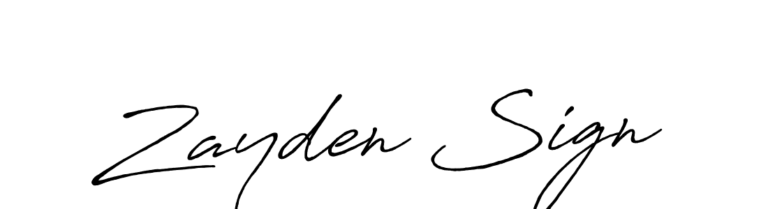 Make a beautiful signature design for name Zayden Sign. With this signature (Antro_Vectra_Bolder) style, you can create a handwritten signature for free. Zayden Sign signature style 7 images and pictures png