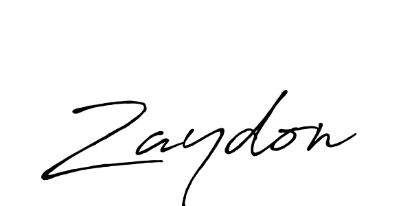 Zaydon stylish signature style. Best Handwritten Sign (Antro_Vectra_Bolder) for my name. Handwritten Signature Collection Ideas for my name Zaydon. Zaydon signature style 7 images and pictures png