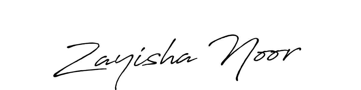 Zayisha Noor stylish signature style. Best Handwritten Sign (Antro_Vectra_Bolder) for my name. Handwritten Signature Collection Ideas for my name Zayisha Noor. Zayisha Noor signature style 7 images and pictures png