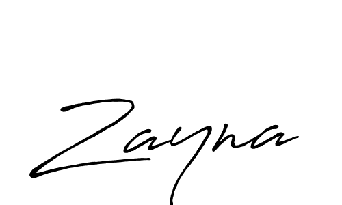 Use a signature maker to create a handwritten signature online. With this signature software, you can design (Antro_Vectra_Bolder) your own signature for name Zayna. Zayna signature style 7 images and pictures png