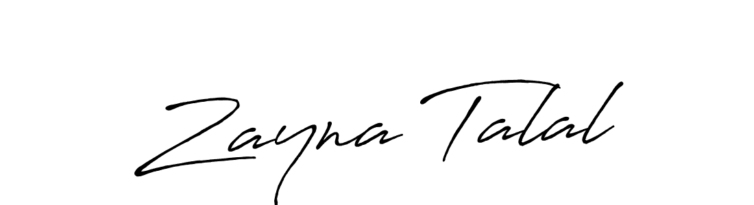 It looks lik you need a new signature style for name Zayna Talal. Design unique handwritten (Antro_Vectra_Bolder) signature with our free signature maker in just a few clicks. Zayna Talal signature style 7 images and pictures png