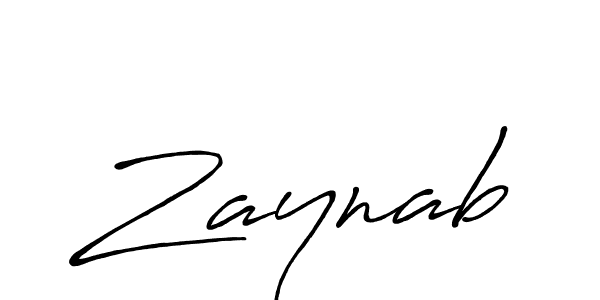 How to make Zaynab signature? Antro_Vectra_Bolder is a professional autograph style. Create handwritten signature for Zaynab name. Zaynab signature style 7 images and pictures png