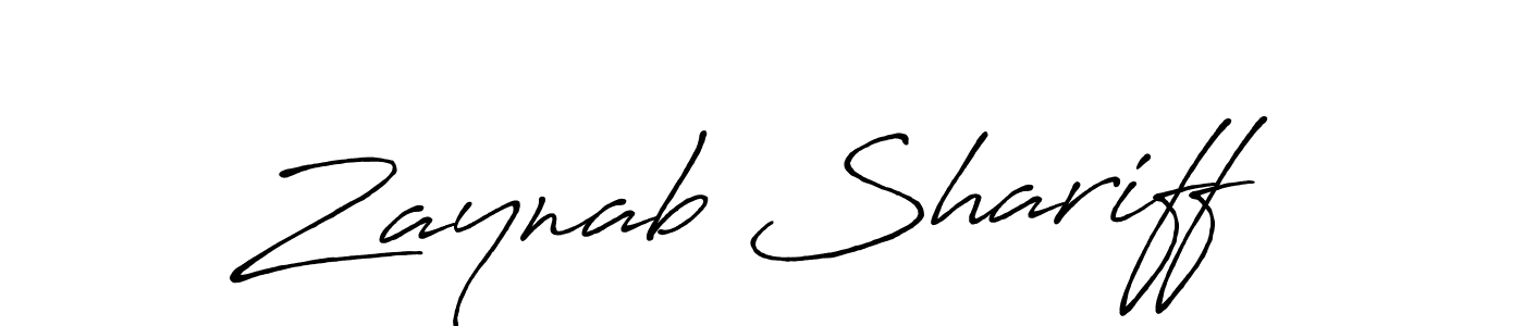 It looks lik you need a new signature style for name Zaynab Shariff. Design unique handwritten (Antro_Vectra_Bolder) signature with our free signature maker in just a few clicks. Zaynab Shariff signature style 7 images and pictures png