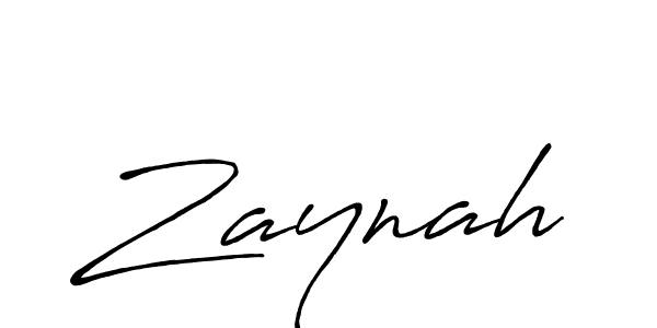 Zaynah stylish signature style. Best Handwritten Sign (Antro_Vectra_Bolder) for my name. Handwritten Signature Collection Ideas for my name Zaynah. Zaynah signature style 7 images and pictures png