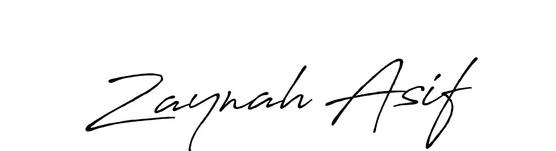 Also we have Zaynah Asif name is the best signature style. Create professional handwritten signature collection using Antro_Vectra_Bolder autograph style. Zaynah Asif signature style 7 images and pictures png